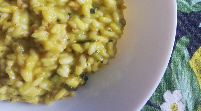 Risotto zucchine e zafferano novarese