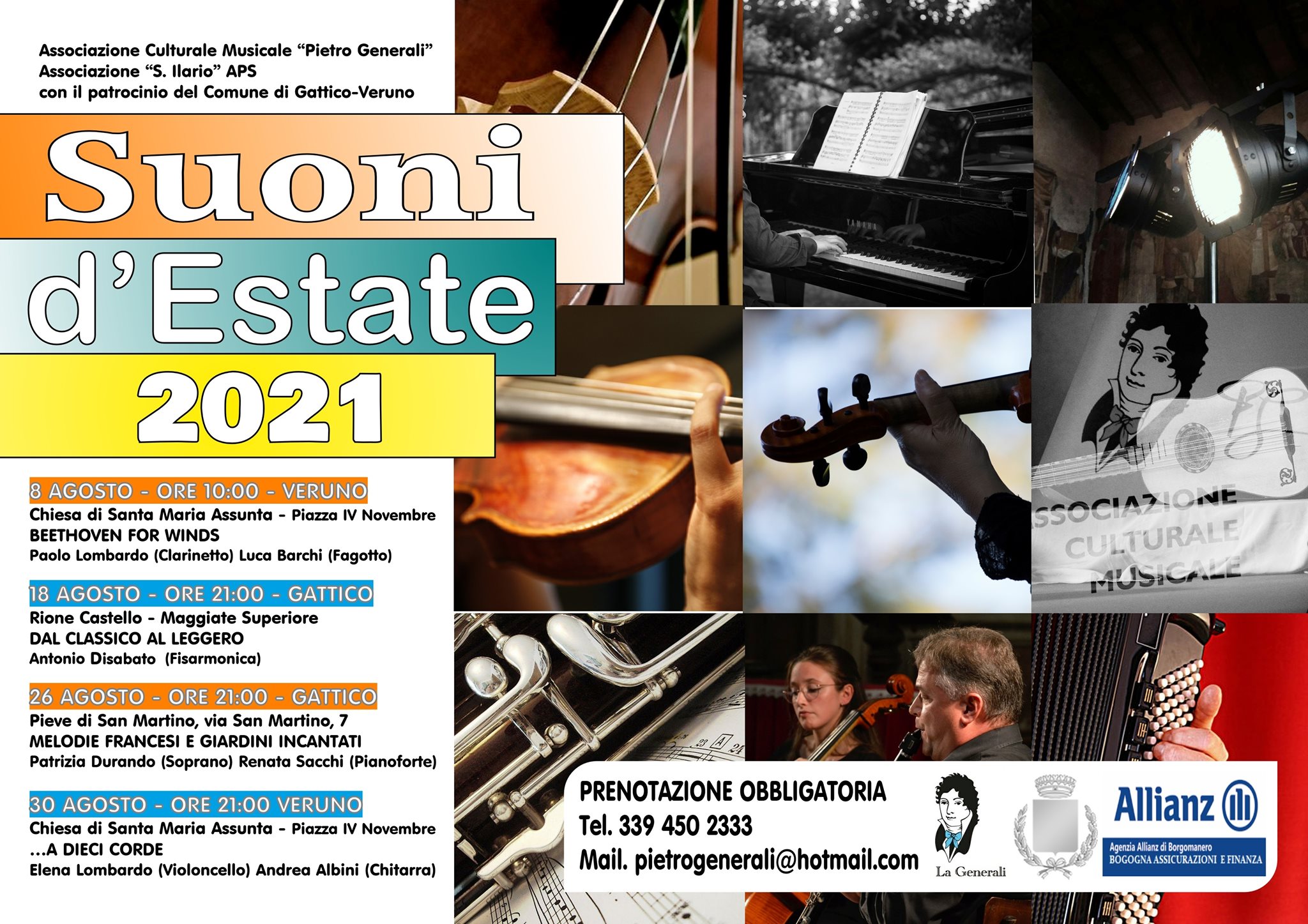 Programma di Suoni d’estate a  Gattico-Veruno