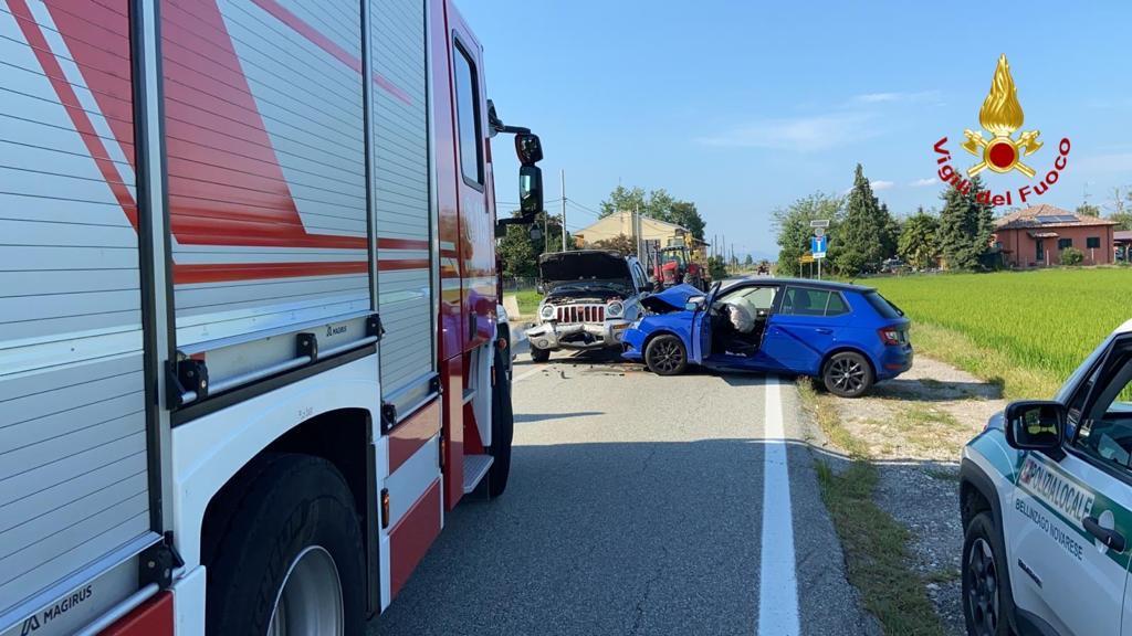 Incidente a Bellinzago tra due auto
