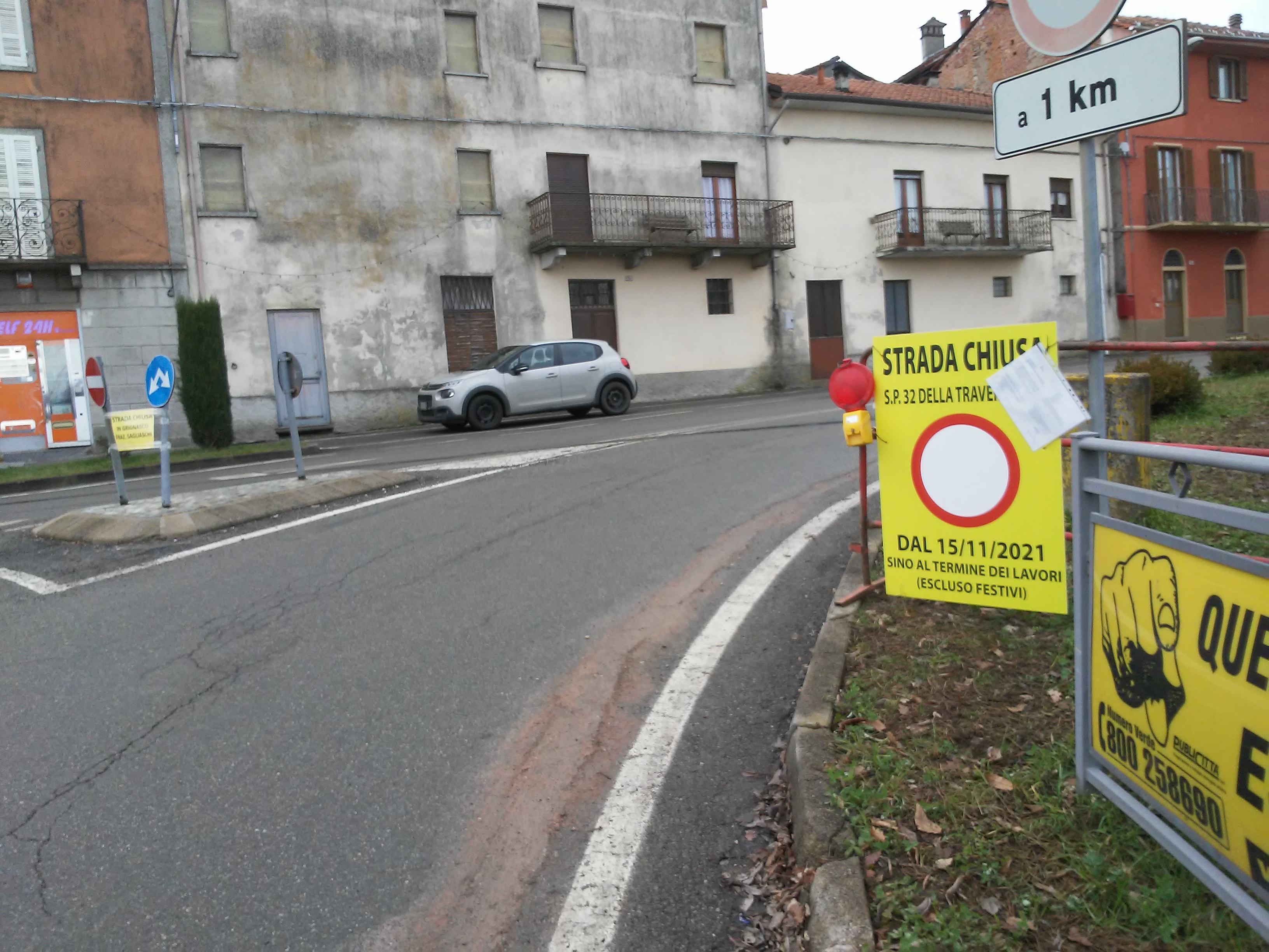 Sp 32 Boca-Grignasco (Traversagna) chiusa da oggi fino al 4 febbraio