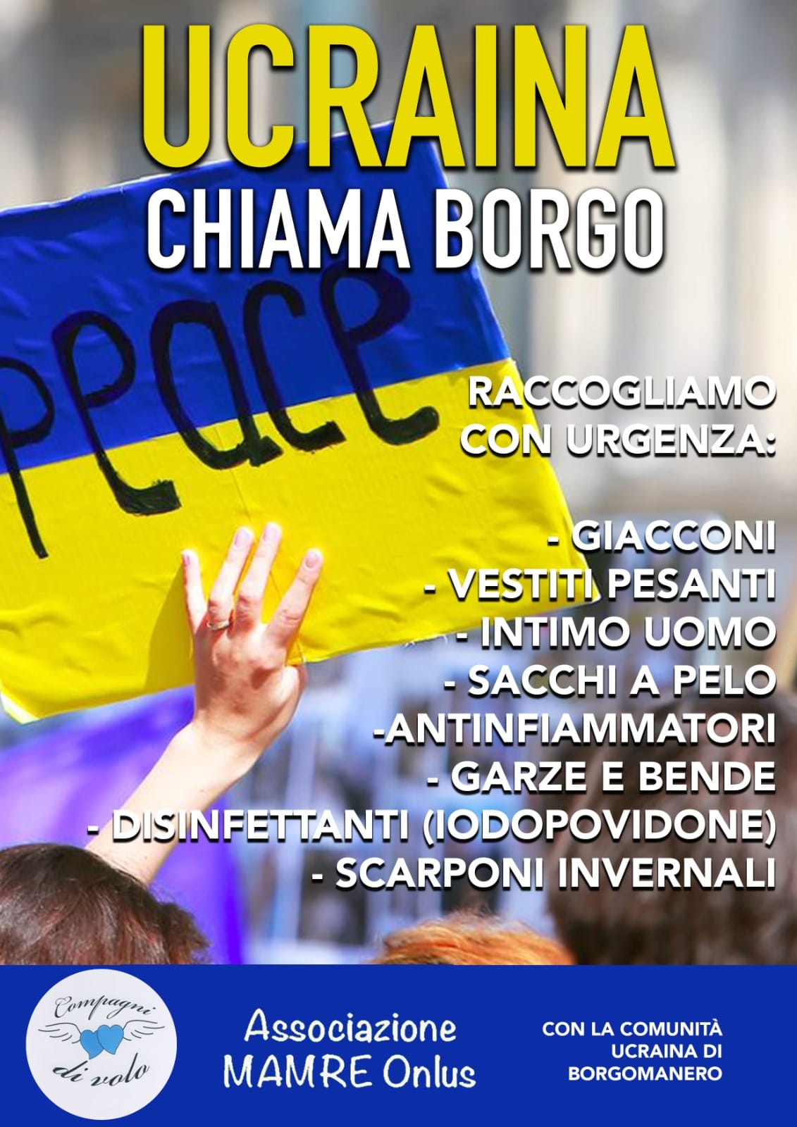 Borgomanero Raccolta di vestiario per l’Ucraina