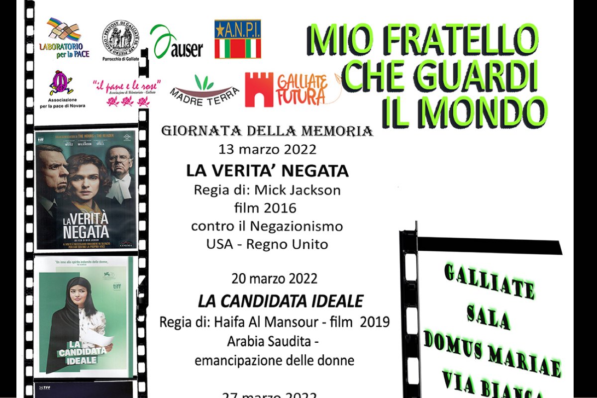 Torna la rassegna cinematografica “Mio fratello che guardi il mondo” a Galliate