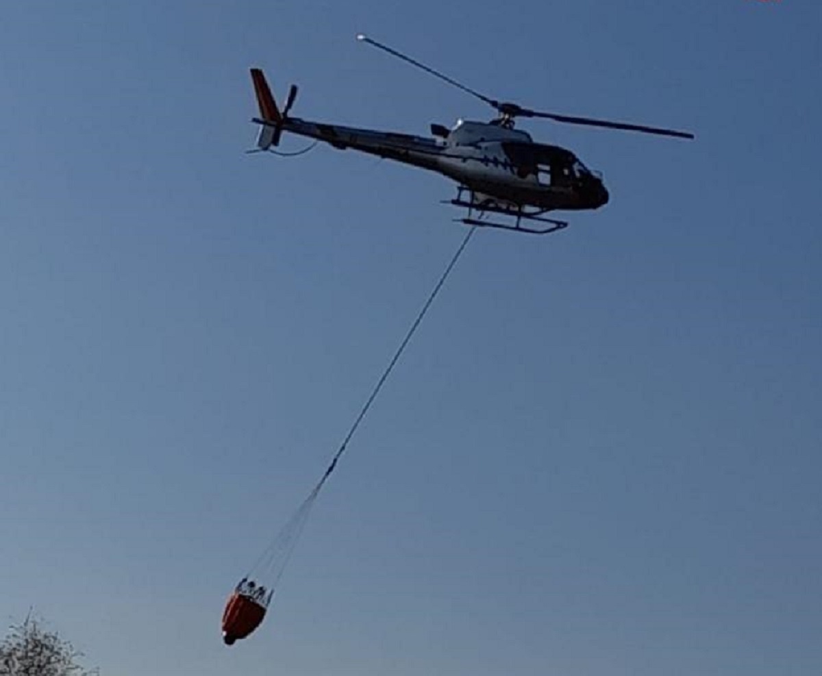 Vasto incendio boschivo ad Armeno