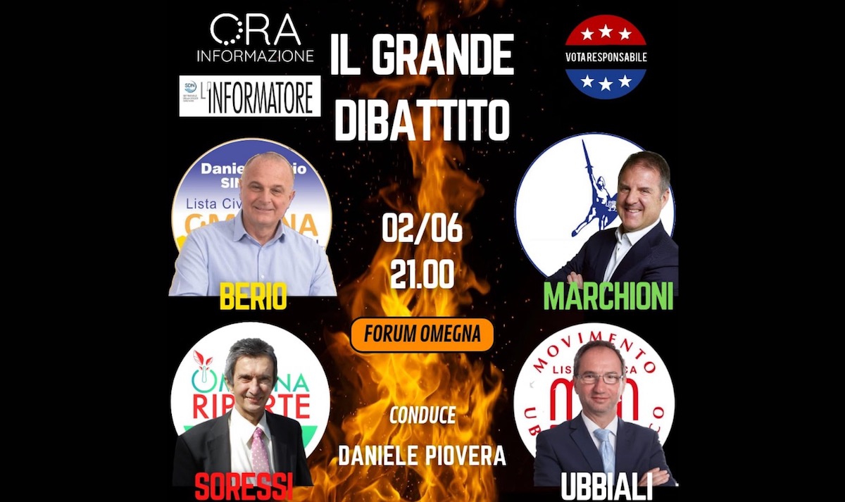 Omegna, il 2 giugno confronto tra candidati sindaco organizzato dal nostro giornale