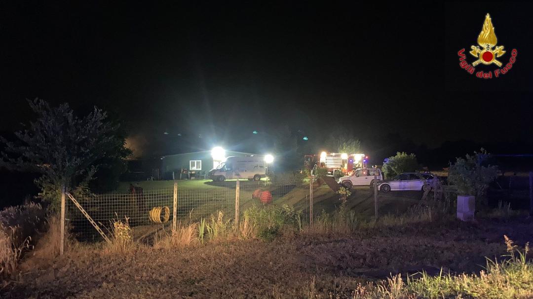 Bellinzago: fiamme da alcune sterpaglie