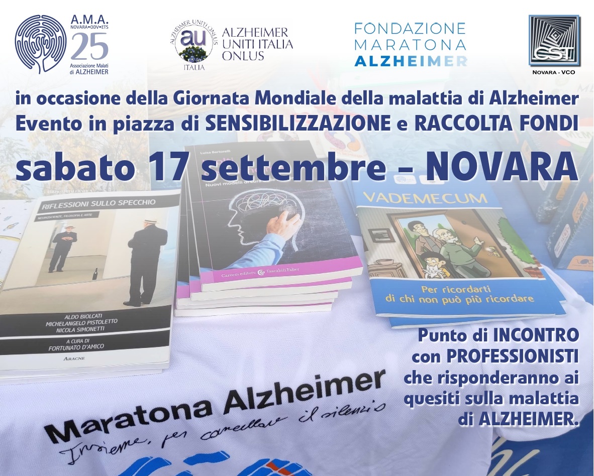 Giornata Mondiale dell’Alzheimer: due eventi in città promossi da Ama Novara Odv