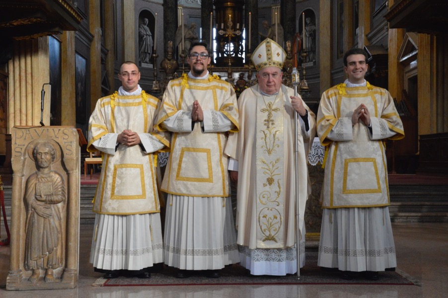 Lorenzo Armano, Samuele Bracca e Luigi Donati nuovi diaconi