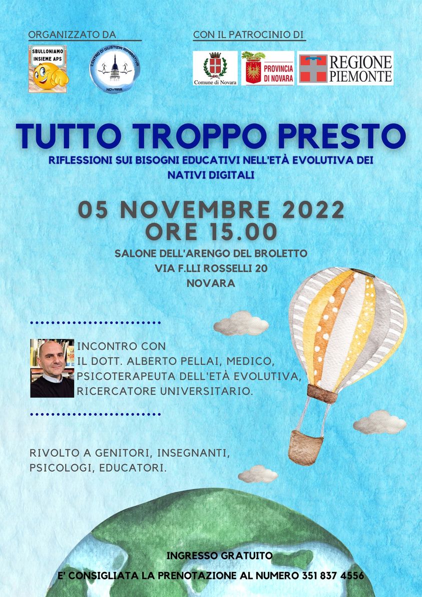 Riflessione sull’educazione digitale con Alberto Pellai: evento di Sbulloniamo Insieme e Centro di giustizia riparativa
